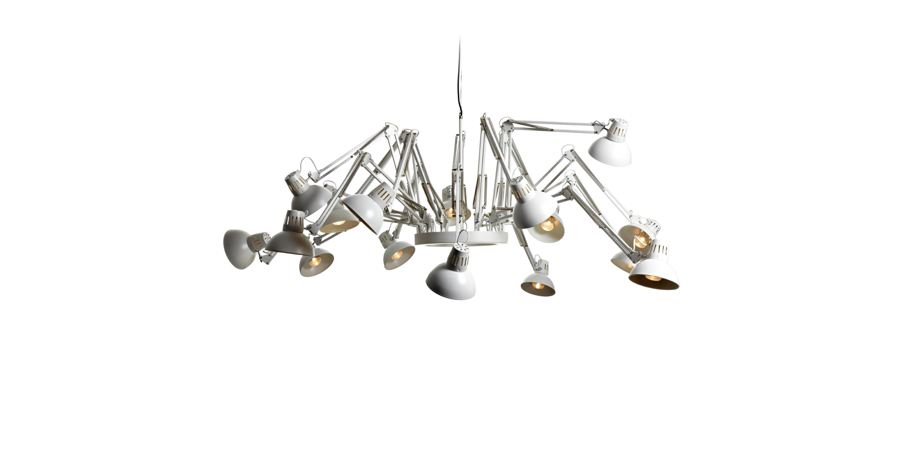 Dear Ingo suspension light white dynamic shape 3 front side
